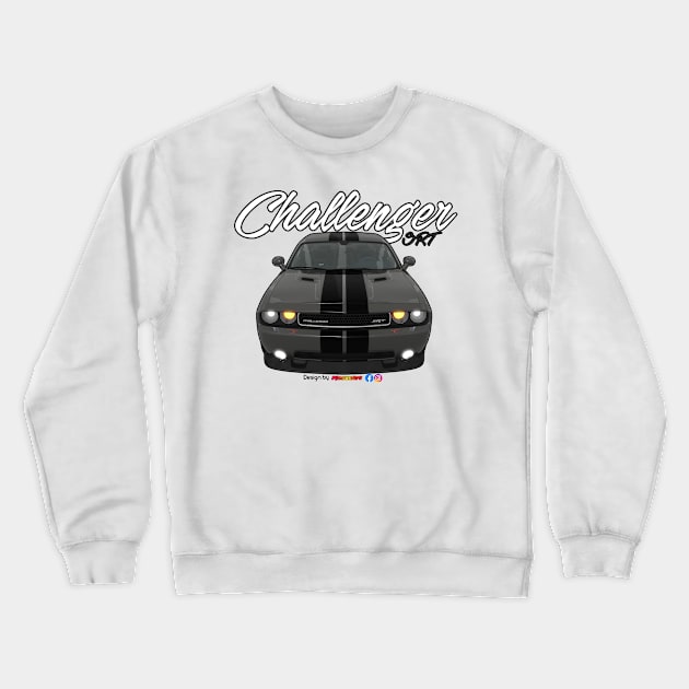 Challenger SRT8 Granite by pjesusart Crewneck Sweatshirt by PjesusArt